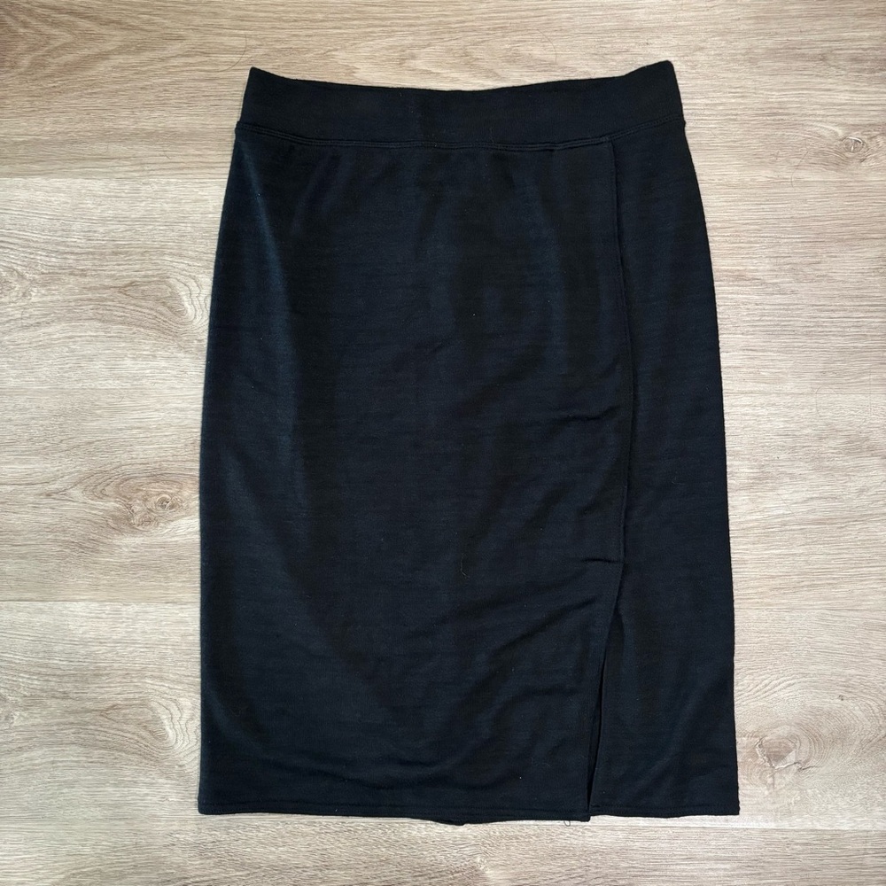 GAP Softspun Side-slit Black Pencil Skirt